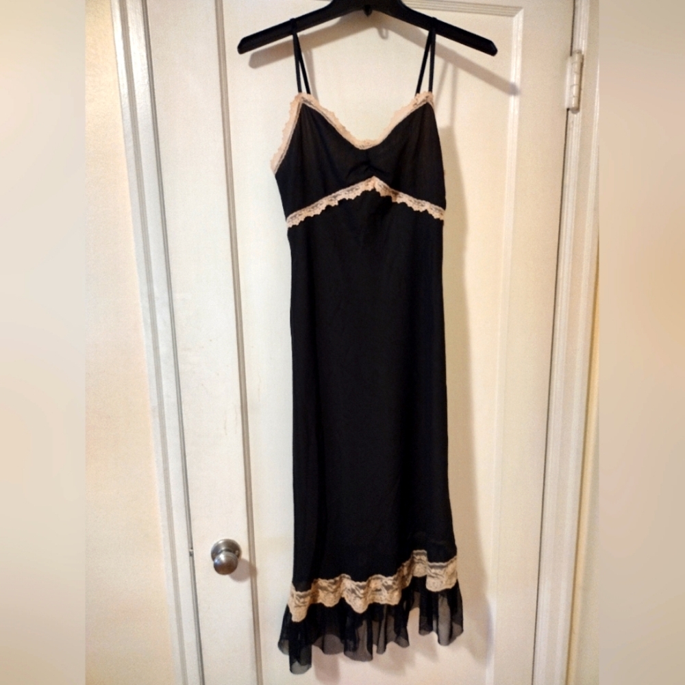 Peep Studio Lace Slip Dress, size Medium